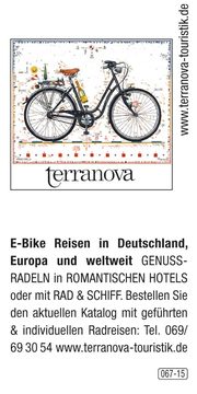 terranova – E-Bike Reisen in Deutschland, Europa und weltweit