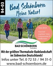 Bad Schönborn - meine Natur - Attraktive Pauschalangebote